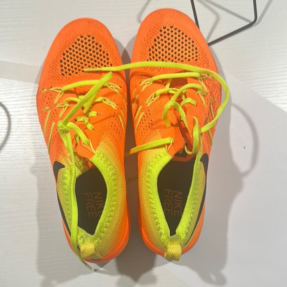 Nike Free Bright‎ Orange and Neon Yellow Sneakers - Picture 3 of 5